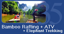 Bamboo Rafting + ATV + Elephant Trekking